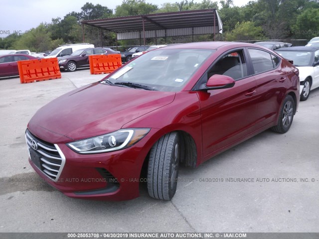 5NPD84LF6JH298303 - 2018 HYUNDAI ELANTRA SEL/VALUE/LIMITED RED photo 2