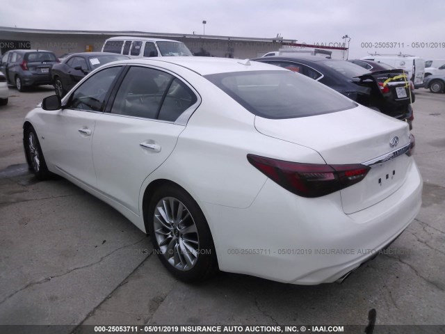 JN1EV7AP9KM515590 - 2019 INFINITI Q50 LUXE/SPORT WHITE photo 3