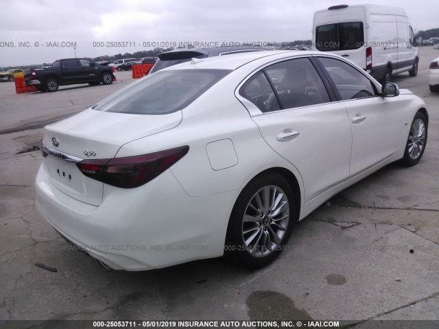 JN1EV7AP9KM515590 - 2019 INFINITI Q50 LUXE/SPORT WHITE photo 4