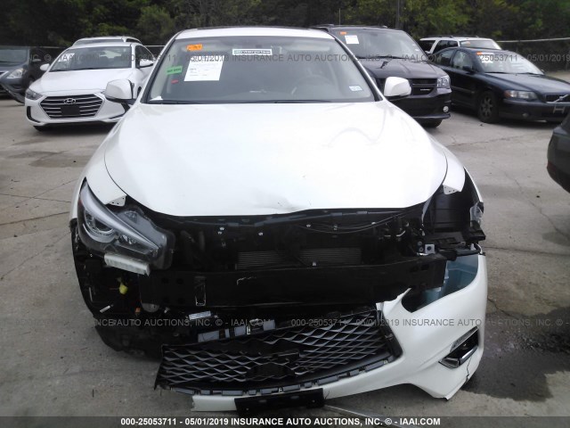 JN1EV7AP9KM515590 - 2019 INFINITI Q50 LUXE/SPORT WHITE photo 6