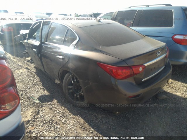 JN1BV7AP7FM334304 - 2015 INFINITI Q50 PREMIUM/SPORT GRAY photo 3