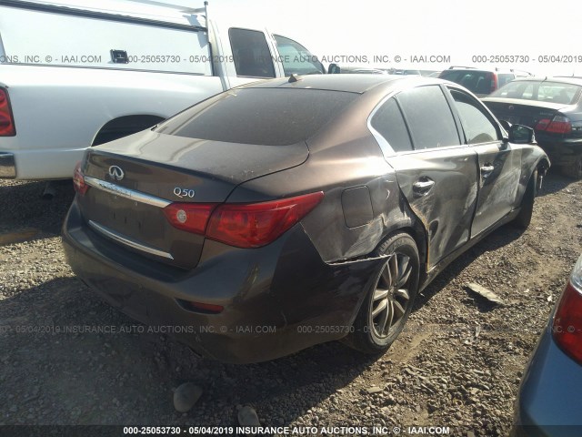 JN1BV7AP7FM334304 - 2015 INFINITI Q50 PREMIUM/SPORT GRAY photo 4