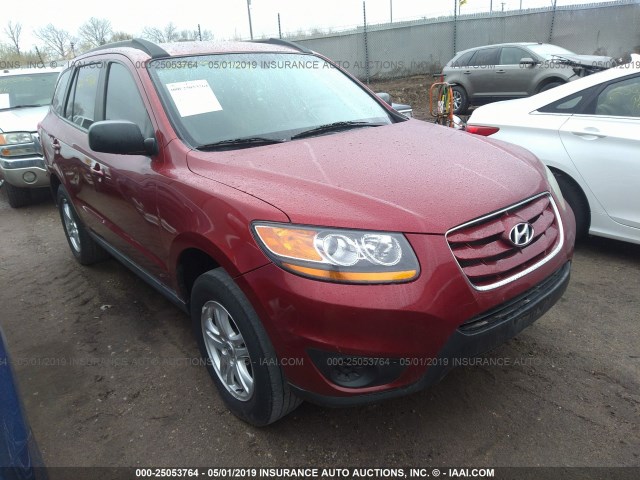 5NMSG3AB6AH349395 - 2010 HYUNDAI SANTA FE GLS RED photo 1