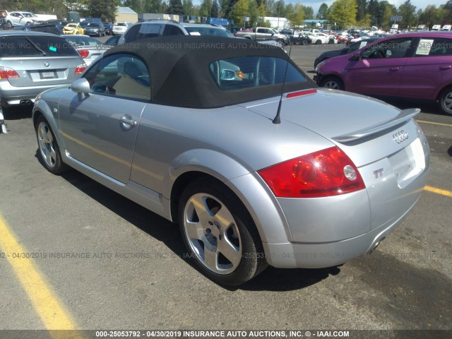 TRUUT28N521017948 - 2002 AUDI TT QUATTRO SILVER photo 3