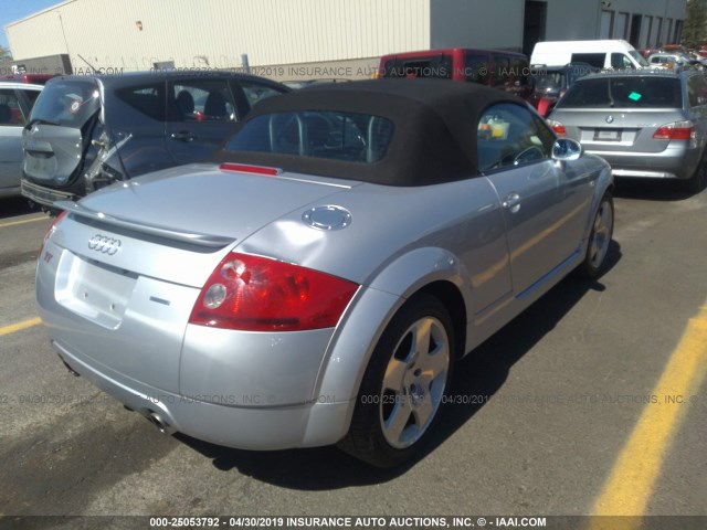 TRUUT28N521017948 - 2002 AUDI TT QUATTRO SILVER photo 4