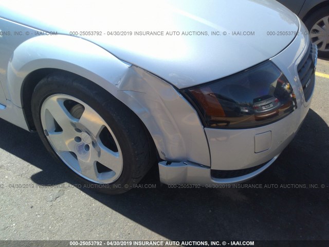 TRUUT28N521017948 - 2002 AUDI TT QUATTRO SILVER photo 6