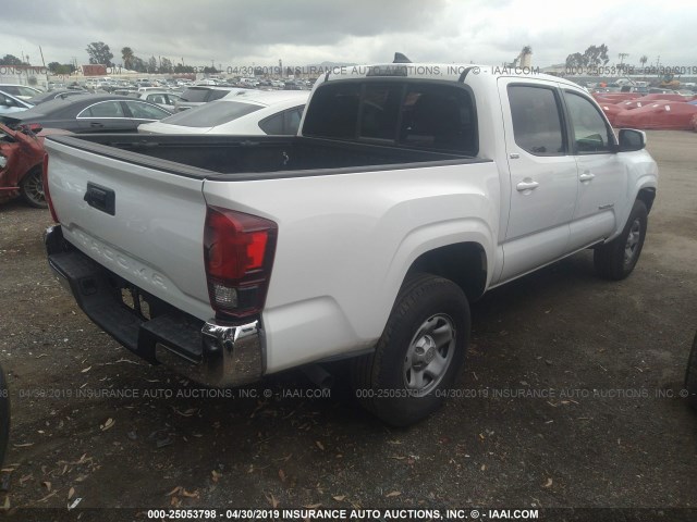 5TFAX5GN4KX133384 - 2019 TOYOTA Tacoma DOUBLE CAB/SR/SR5 WHITE photo 4