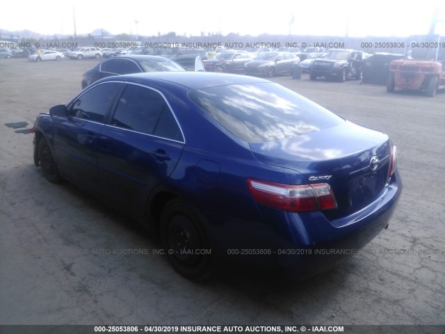 4T1BE46K07U026848 - 2007 TOYOTA CAMRY NEW GENERAT CE/LE/XLE/SE BLUE photo 3