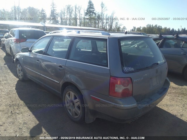 WVWZK63B93E120369 - 2003 VOLKSWAGEN PASSAT W8 4MOTION SILVER photo 3