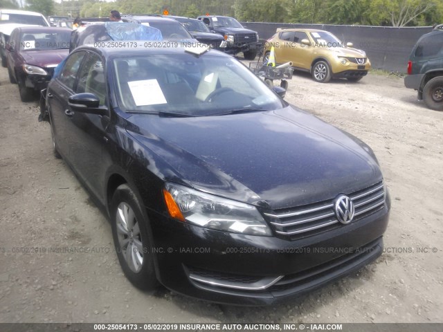 1VWAP7A34DC132312 - 2013 VOLKSWAGEN PASSAT S BLACK photo 1