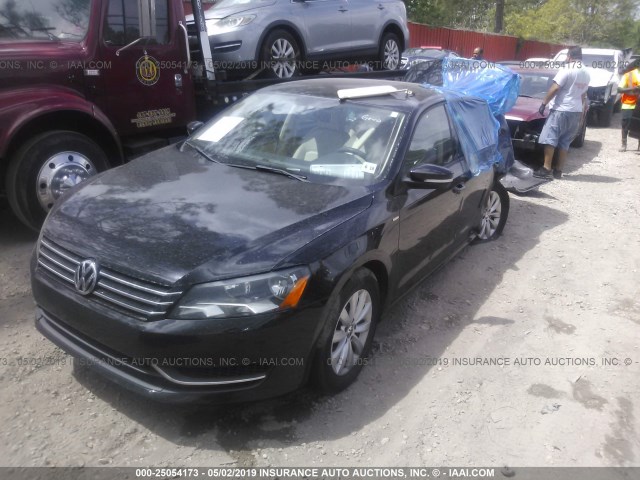 1VWAP7A34DC132312 - 2013 VOLKSWAGEN PASSAT S BLACK photo 2