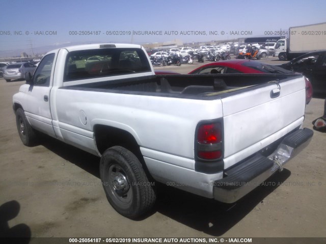 3B7KC26Z0YM231104 - 2000 DODGE RAM 2500 WHITE photo 3