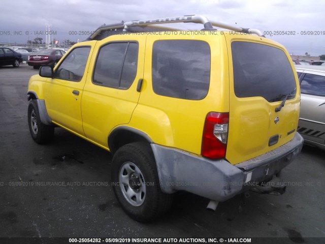 5N1ED28T4YC546004 - 2000 NISSAN XTERRA XE/SE YELLOW photo 3