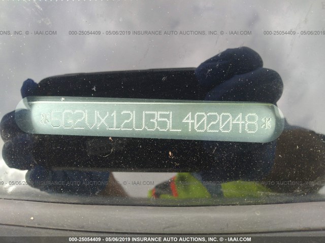 6G2VX12U35L402048 - 2005 PONTIAC GTO BLUE photo 9