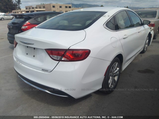 1C3CCCABXFN628962 - 2015 CHRYSLER 200 LIMITED WHITE photo 4