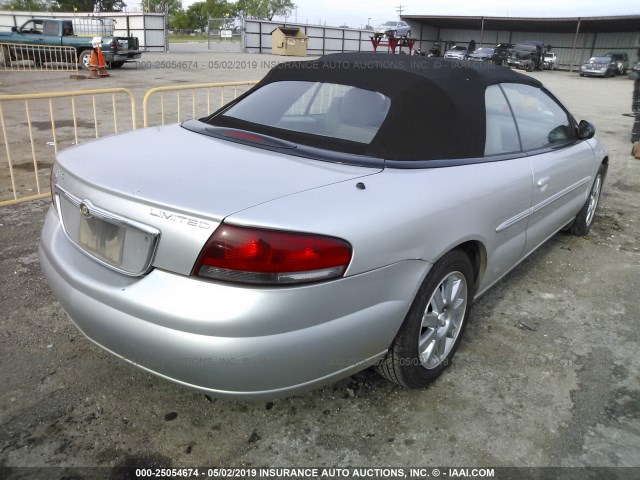 1C3EL65R74N398392 - 2004 CHRYSLER SEBRING LIMITED SILVER photo 4