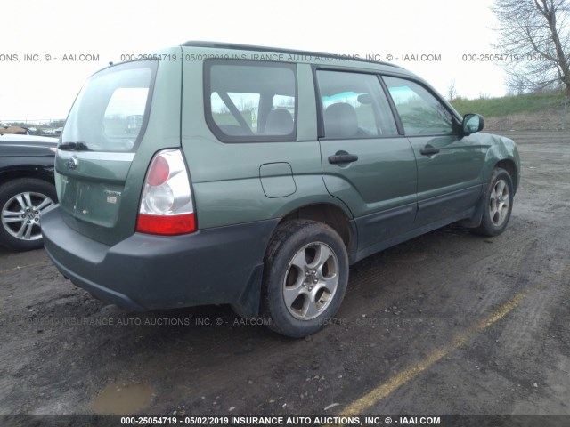 JF1SG63657H722654 - 2007 SUBARU FORESTER 2.5X/SPORTS 2.5X GREEN photo 4