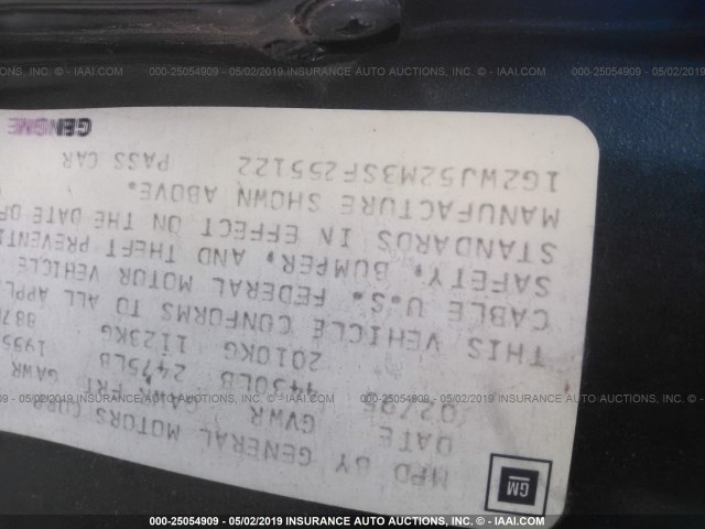 1G2WJ52M3SF255122 - 1995 PONTIAC GRAND PRIX SE 绿色 照片 9