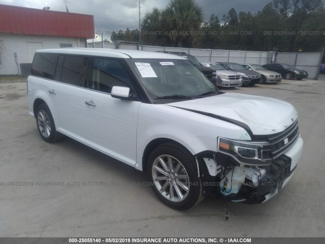 2FMGK5D84KBA08296 - 2019 FORD FLEX LIMITED WHITE photo 1