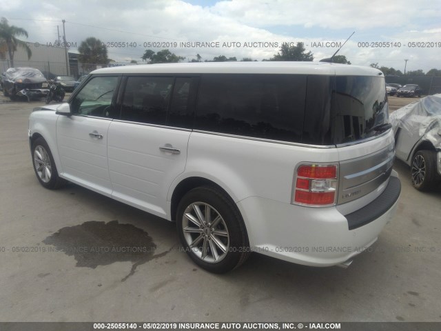 2FMGK5D84KBA08296 - 2019 FORD FLEX LIMITED WHITE photo 3