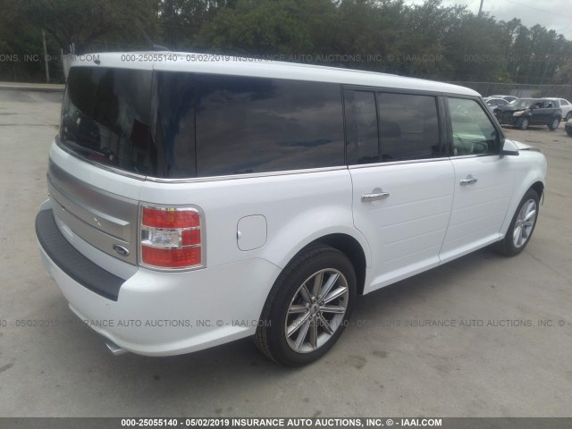 2FMGK5D84KBA08296 - 2019 FORD FLEX LIMITED WHITE photo 4