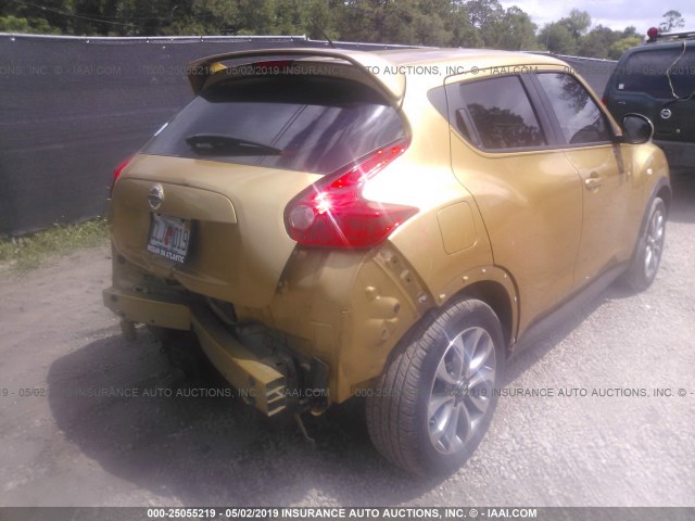 JN8AF5MR5DT214161 - 2013 NISSAN JUKE S/SV/SL GOLD photo 4