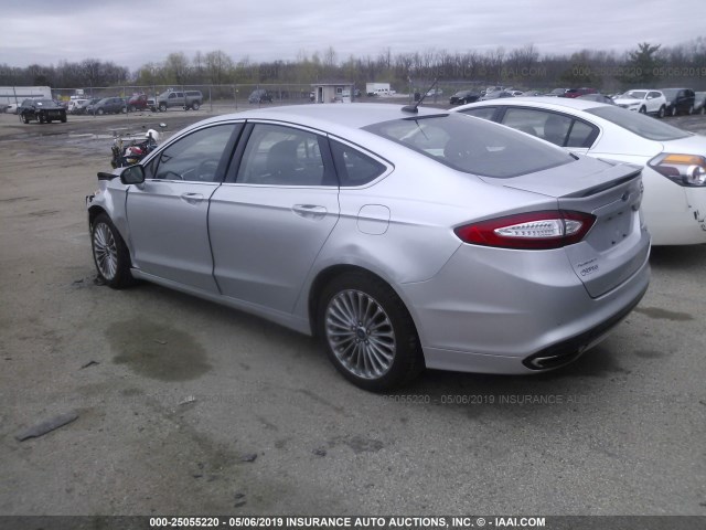 3FA6P0K92ER262441 - 2014 FORD FUSION TITANIUM SILVER photo 3