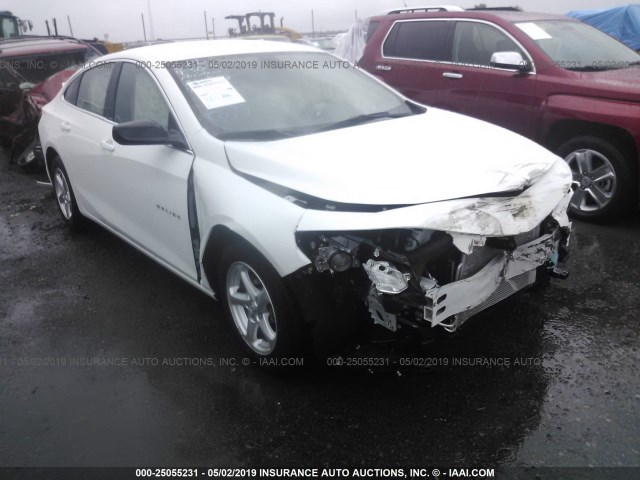 1G1ZB5ST6JF255474 - 2018 CHEVROLET MALIBU LS WHITE photo 1