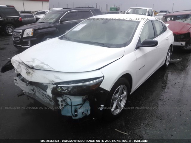 1G1ZB5ST6JF255474 - 2018 CHEVROLET MALIBU LS WHITE photo 2