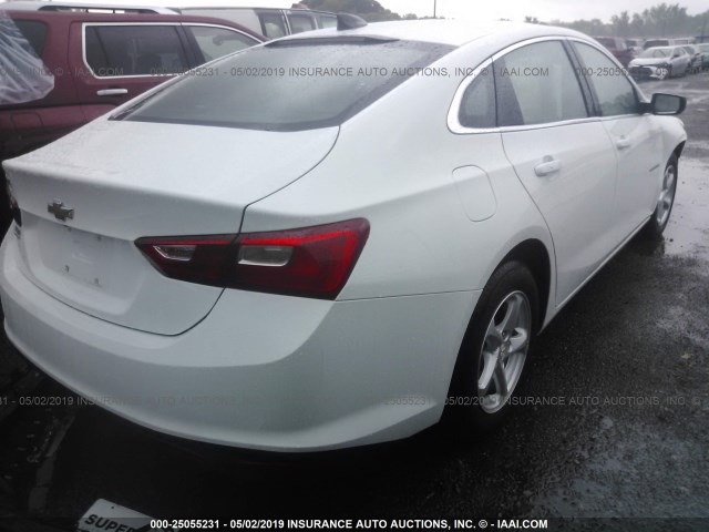 1G1ZB5ST6JF255474 - 2018 CHEVROLET MALIBU LS WHITE photo 4