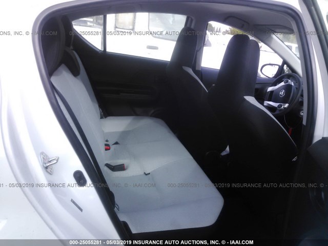 JTDKDTB30G1117717 - 2016 TOYOTA PRIUS C WHITE photo 8