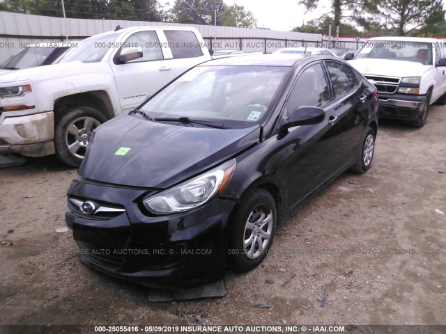 KMHCT4AE4DU287634 - 2013 HYUNDAI ACCENT GLS/GS BLACK photo 2