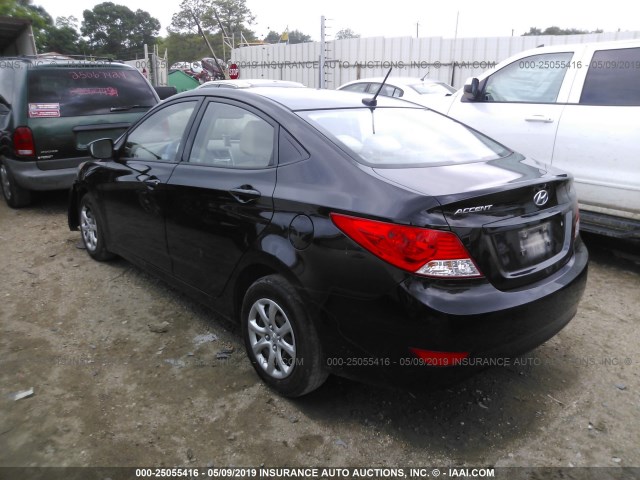 KMHCT4AE4DU287634 - 2013 HYUNDAI ACCENT GLS/GS BLACK photo 3