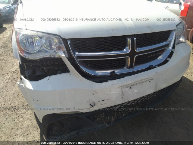 2C4RDGCG5CR378516 - 2012 DODGE GRAND CARAVAN SXT WHITE photo 6