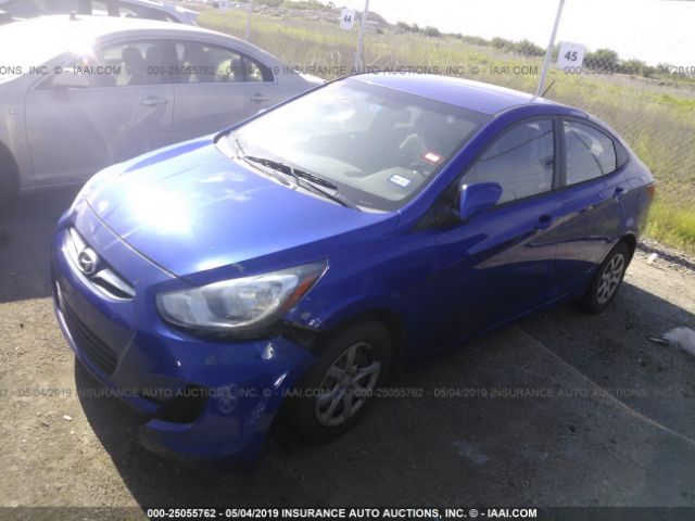 KMHCT4AE7CU237518 - 2012 HYUNDAI ACCENT GLS/GS Blue photo 2