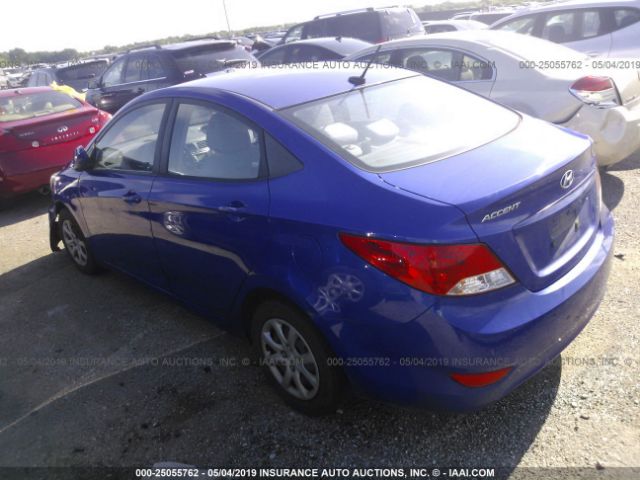 KMHCT4AE7CU237518 - 2012 HYUNDAI ACCENT GLS/GS Blue photo 3