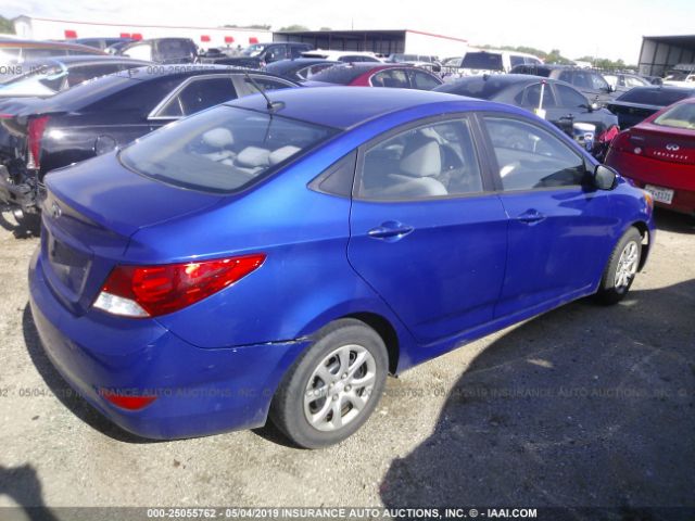 KMHCT4AE7CU237518 - 2012 HYUNDAI ACCENT GLS/GS Blue photo 4