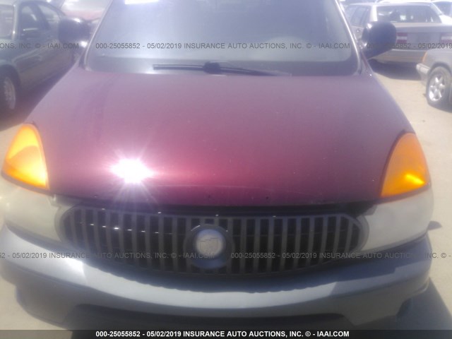 3G5DA03E12S594851 - 2002 BUICK RENDEZVOUS CX RED photo 6