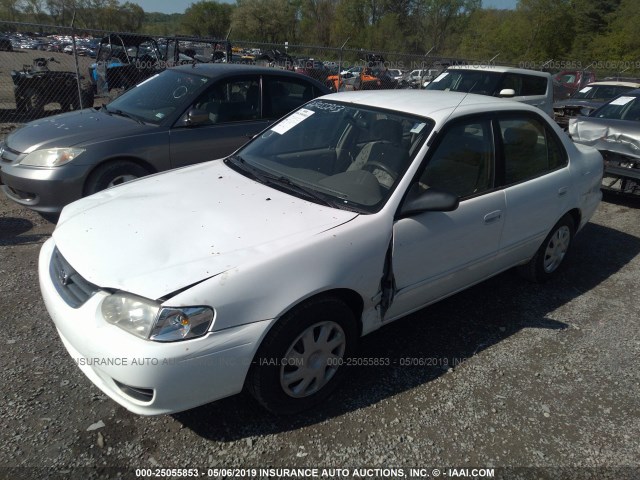 2T1BR12EX1C434169 - 2001 TOYOTA COROLLA CE/LE/S WHITE photo 2