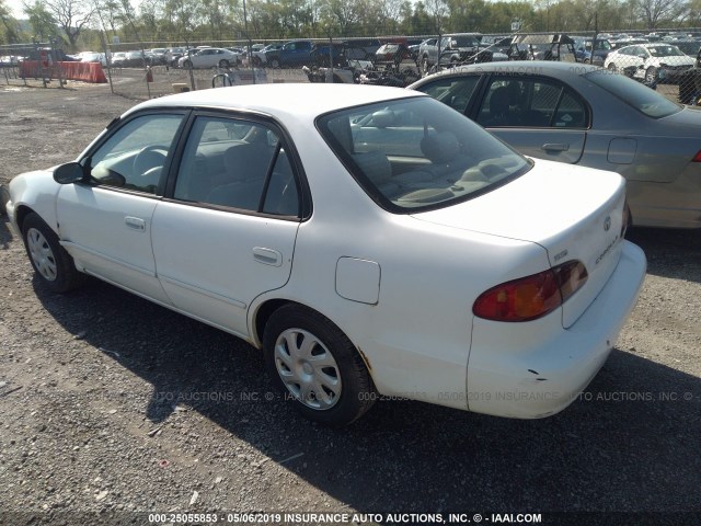 2T1BR12EX1C434169 - 2001 TOYOTA COROLLA CE/LE/S WHITE photo 3