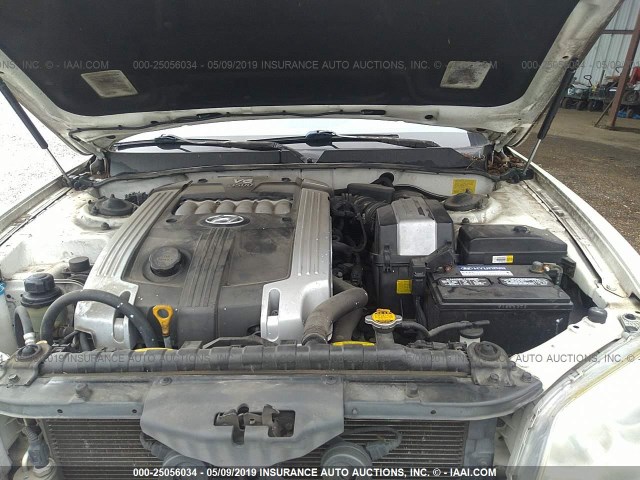 KMHFU45E44A364816 - 2004 HYUNDAI XG 350 WHITE photo 10