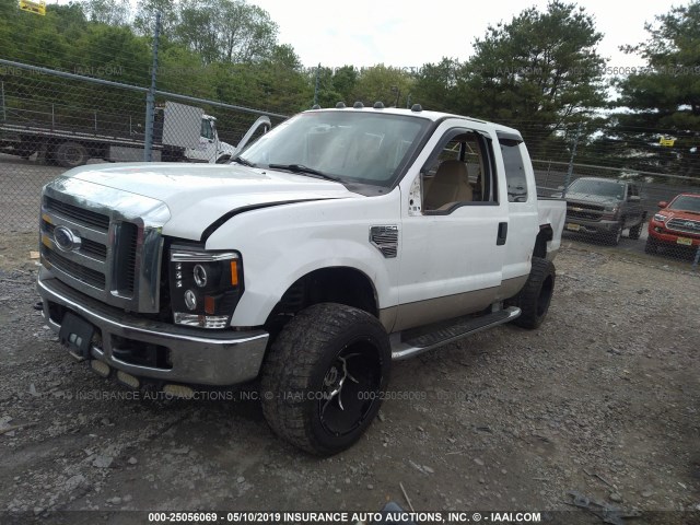 1FTWX31R88EA73295 - 2008 FORD F350 SRW SUPER DUTY WHITE photo 2