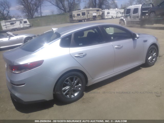 5XXGT4L38KG309283 - 2019 KIA OPTIMA LX/S SILVER photo 4