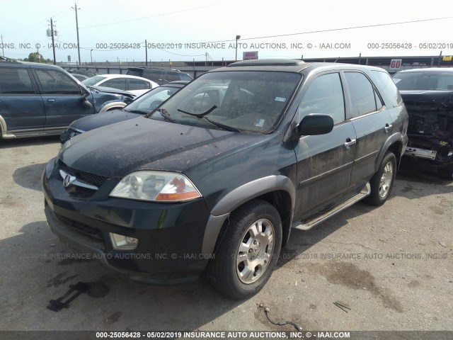 2HNYD18251H533844 - 2001 ACURA MDX GREEN photo 2