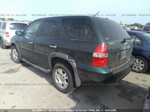 2HNYD18251H533844 - 2001 ACURA MDX GREEN photo 3