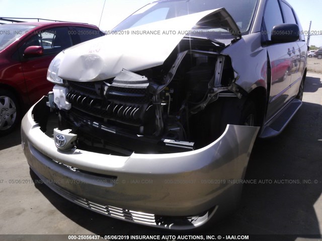 5TDZA23C84S195693 - 2004 TOYOTA SIENNA CE/LE TAN photo 6