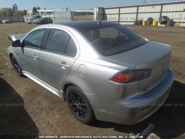 JA32U2FUXHU015756 - 2017 MITSUBISHI LANCER ES SILVER photo 3