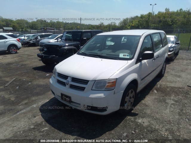 1D8HN44H88B195133 - 2008 DODGE GRAND CARAVAN SE WHITE photo 2