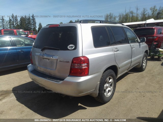 JTEHF21A420077649 - 2002 TOYOTA HIGHLANDER LIMITED SILVER photo 4