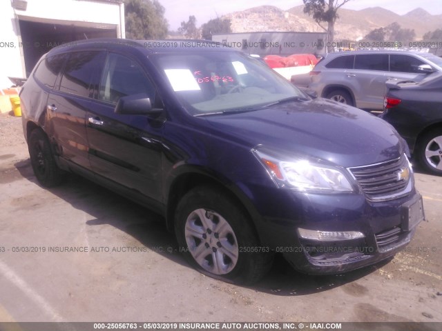 1GNKRFED7FJ288624 - 2015 CHEVROLET TRAVERSE LS Dark Blue photo 1